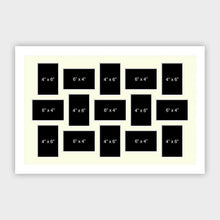 Load image into Gallery viewer, Large Multi Photo Picture Frame Holds 15 6"x4" Photos in a 33mm White Wood Frame - Multi Photo Frames