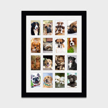 Load image into Gallery viewer, Large Multi Photo Picture Frame Holds 16 4x6 Photos in a 33mm Black Wood Frame - Multi Photo Frames