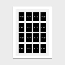 Load image into Gallery viewer, Large Multi Photo Picture Frame Holds 16 6"x4" photos in a 33mm White Wooden Frame - Multi Photo Frames