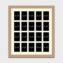 Load image into Gallery viewer, Large Multi Photo Picture Frame Holds 20 4x6 Photos in a 30mm Oak Veneer Frame - Multi Photo Frames