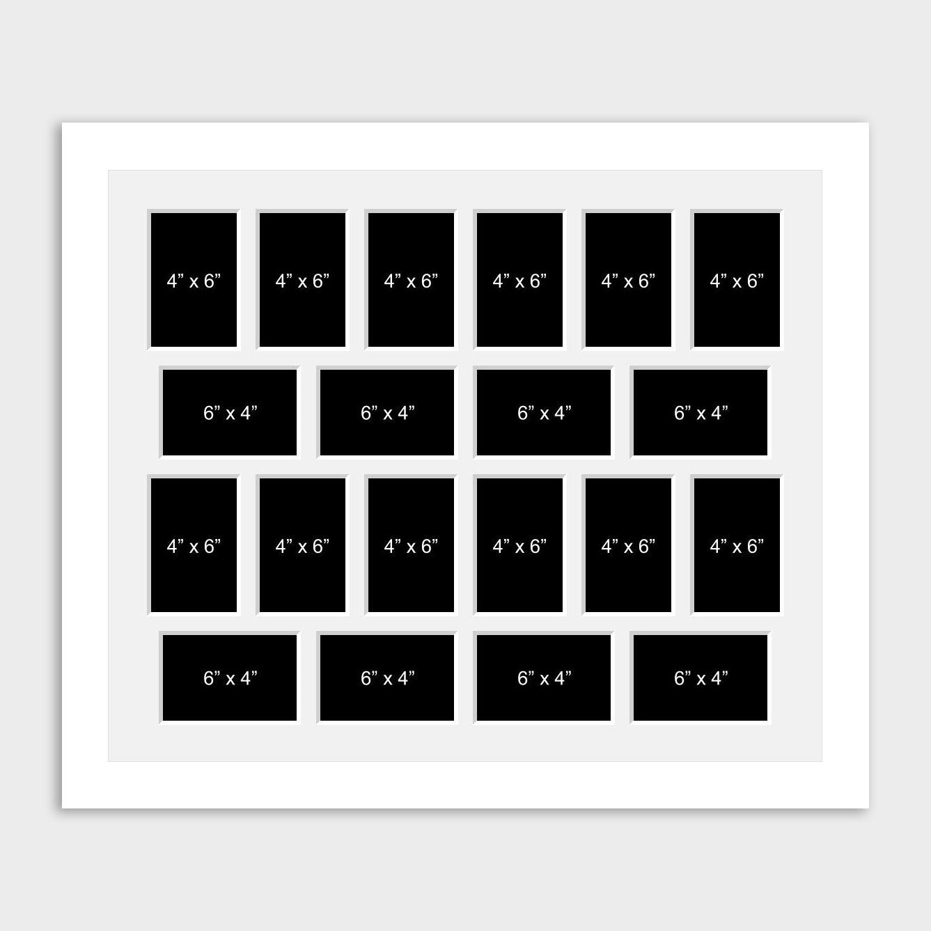 Multi Photo Picture Frame Holds 20 6 X 4 Photos In White Multi 