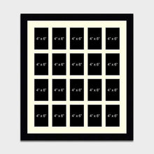 Load image into Gallery viewer, Large Multi Photo Picture Frame Holds 20 6x4 Photos in a 33mm Black Frame - Multi Photo Frames