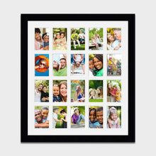 Load image into Gallery viewer, Large Multi Photo Picture Frame Holds 20 6x4 Photos in a 33mm Black Frame - Multi Photo Frames
