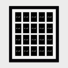 Load image into Gallery viewer, Large Multi Photo Picture Frame Holds 20 6x4 Photos in a 33mm Black Frame - Multi Photo Frames