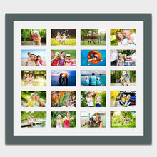 Load image into Gallery viewer, Large Multi Photo Picture Frame Holds 20 6"x4" photos in a 40mm Dark Grey Frame - Multi Photo Frames