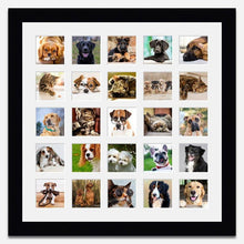 Load image into Gallery viewer, Large Multi Photo Picture Frame Holds 25 Instagram 4"x4" Photo in a 33mm Black Frame - Multi Photo Frames