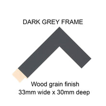 Load image into Gallery viewer, Large Multi Photo Picture Frame Holds 52 4"x4" Instagram Size Photos in a 33mm Dark Grey Wood Frame - Multi Photo Frames