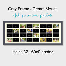 Load image into Gallery viewer, Large Multi Photo Picture Frame to hold 32 6" x 4" size photos - Multi Photo Frames