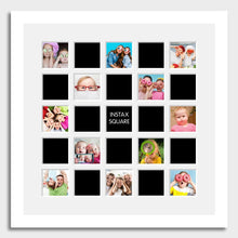 Load image into Gallery viewer, Multi Photo Frame 25 Apertures For Instax Square Photos in a White Frame - Multi Photo Frames