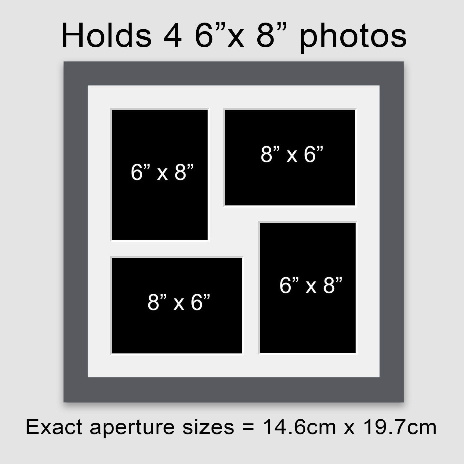 Multi Photo Frame Holds 4 6 x8 Photos In A Grey Wood Frame Multi multi-photo-frame-holds-4-6-x8-photos-in-a-grey-wood-frame-multi