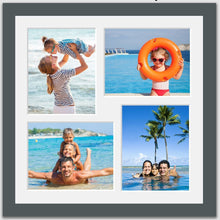 Load image into Gallery viewer, Multi Photo Frame Holds 4 8" x 10" Photos in a Grey Wood Frame - Multi Photo Frames