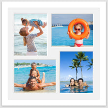 Load image into Gallery viewer, Multi Photo Frame Holds 4 8" x 10" Photos in a White Wood Frame - Multi Photo Frames