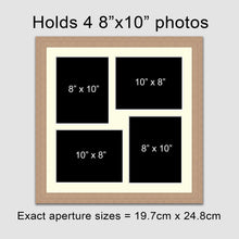 Load image into Gallery viewer, Multi Photo Frame Holds 4 8" x 10" Photos in an Oak Veneer Frame - Multi Photo Frames