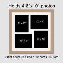 Load image into Gallery viewer, Multi Photo Frame Holds 4 8" x 10" Photos in an Oak Veneer Frame - Multi Photo Frames