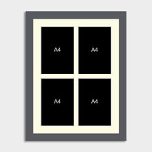 Load image into Gallery viewer, Multi Photo Frame Holds 4 A4 Certificates/Photos in a Grey Frame - Multi Photo Frames