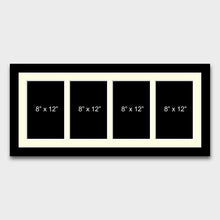 Load image into Gallery viewer, Multi Photo Frame to hold 4 8x12 Photos in a Black Wood Frame - Multi Photo Frames