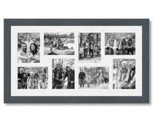 Load image into Gallery viewer, Multi Photo Frame to Hold 8 - 8"x6" photos in a Grey Wood Frame - Multi Photo Frames