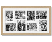 Load image into Gallery viewer, Multi Photo Frame to Hold 8 - 8"x6" photos in an Oak Veneer Wood Frame - Multi Photo Frames