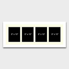 Load image into Gallery viewer, Multi Photo Picture Frame 4 Apertures 10x8 photos in a 33mm White Wood Frame - Multi Photo Frames