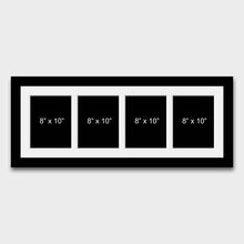 Load image into Gallery viewer, Multi Photo Picture Frame | 4 Apertures 8x10 Photos in a Black Frame - Multi Photo Frames