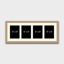 Load image into Gallery viewer, Multi Photo Picture Frame | 4 Apertures 8x6 photos 20mm Oak Veneer Frame - Multi Photo Frames