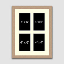 Load image into Gallery viewer, Multi Photo Picture Frame Hold 4 4" x 6" Photos in an Oak Veneer Frame - Multi Photo Frames