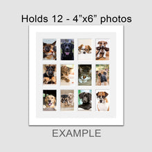 Load image into Gallery viewer, Multi Photo Picture Frame Holds 12 4" x 6" Photos in a White Frame - Multi Photo Frames