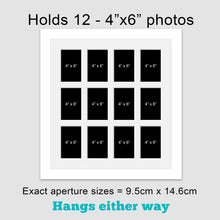 Load image into Gallery viewer, Multi Photo Picture Frame Holds 12 4" x 6" Photos in a White Frame - Multi Photo Frames