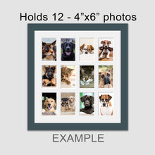Load image into Gallery viewer, Multi Photo Picture Frame Holds 12 4x6 Photos in a Dark Grey Frame - Multi Photo Frames