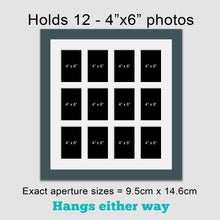 Load image into Gallery viewer, Multi Photo Picture Frame Holds 12 4x6 Photos in a Dark Grey Frame - Multi Photo Frames