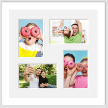 Load image into Gallery viewer, Multi Photo Picture Frame - Holds 4 4" x 6" Photos in a White Frame - Multi Photo Frames