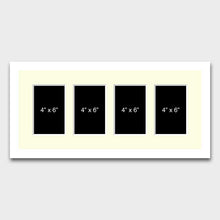 Load image into Gallery viewer, Multi Photo Picture Frame | Holds 4 6"x4" Photos in a 22mm White Wood Frame - Multi Photo Frames