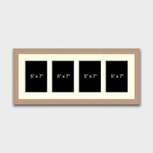 Load image into Gallery viewer, Multi Photo Picture Frame | Holds 4 7"x5" Photos in a 20mm Oak Veneer Frame - Multi Photo Frames