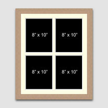 Load image into Gallery viewer, Multi Photo Picture Frame Holds 4 8"x10" photo size in a 20mm Oak Veneer Frame - Multi Photo Frames
