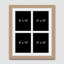 Load image into Gallery viewer, Multi Photo Picture Frame Holds 4 8"x10" photo size in a 20mm Oak Veneer Frame - Multi Photo Frames