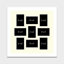 Load image into Gallery viewer, Multi Photo Picture Frame Holds 9 6x4 Photos in a 33mm White Wood Frame - Multi Photo Frames