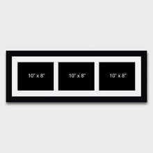 Load image into Gallery viewer, Multi Photo Picture Frame to Hold 3 10"x8" Photos in a Black Frame - Multi Photo Frames