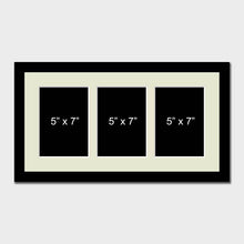 Load image into Gallery viewer, Multi Photo Picture Frame to hold 3 5"x7" Photos in a Black Frame - Multi Photo Frames