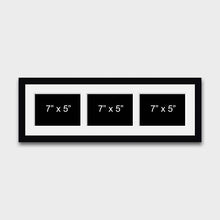 Load image into Gallery viewer, Multi Photo Picture Frame to hold 3 7" x 5" Photos in a Black Frame - Multi Photo Frames