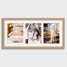 Load image into Gallery viewer, Multi Photo Picture Frame to Hold 3 8"x10" Photos in an Oak Veneer Frame - Multi Photo Frames