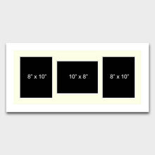 Load image into Gallery viewer, Multi Photo Picture Frames to Hold 3 10x8 Photos in a 22mm White Wood Frame - Multi Photo Frames