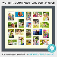 Load image into Gallery viewer, Photo Collage Printed and Framed for 20 Photos - Grey Frame - Multi Photo Frames