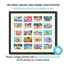 Load image into Gallery viewer, Photo Collage Printed and Framed for 20 Photos in a Black Frame - Multi Photo Frames