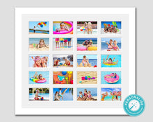 Load image into Gallery viewer, Photo Collage Printed and Framed for 20 Photos in a White Frame - Multi Photo Frames