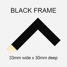 Load image into Gallery viewer, Picture Frame for 3 A3 prints or photos in a Black Wooden Frame - Multi Photo Frames