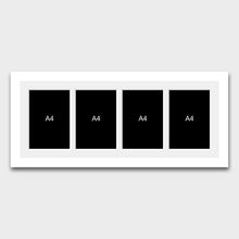 Load image into Gallery viewer, Picture Frame to hold 4 A4 photos/certificates in a White Wood Frame - Multi Photo Frames