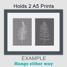 Load image into Gallery viewer, Picture Frame to hold A5 photos or prints in a Grey Wood Frame - Multi Photo Frames