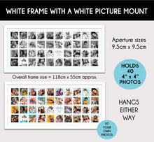 Load image into Gallery viewer, Large Multi Photo Frame Holds 40 4&quot;x4&quot; Instagram Size Photos in a White Wood Frame - Multi Photo Frames
