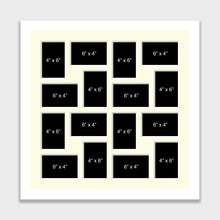 Load image into Gallery viewer, 16 Photo Collage Frame to Hold 6&quot;x4&quot; Photos | White Wood Frame - Multi Photo Frames
