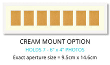 Load image into Gallery viewer, 7 Aperture Photo Frame | Hold 7 6&quot; x 4&quot; Photos | White Wood - Multi Photo Frames
